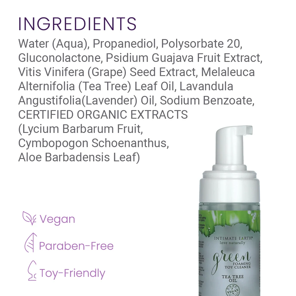 Intimate Earth Green Tea Foaming Toy Cleaner with Guava Bark