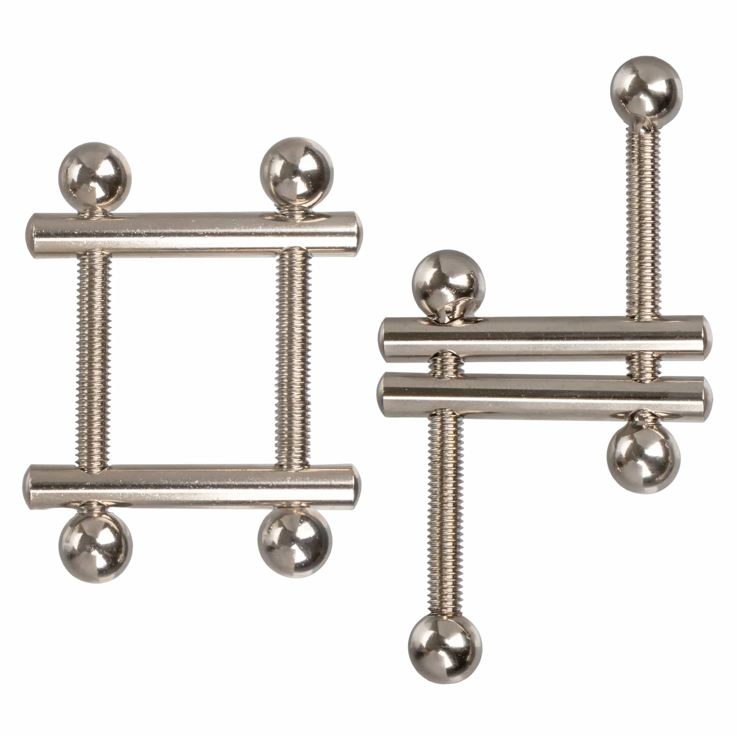 Nipple Play Nipple Grips Crossbar Nipple Vices, Adjustable Metal Clamps, 2 Pack