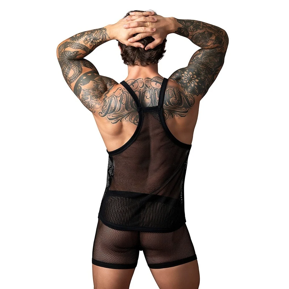 Male Power Fishnet 2.0 Tank Top with Racer Cut Back
