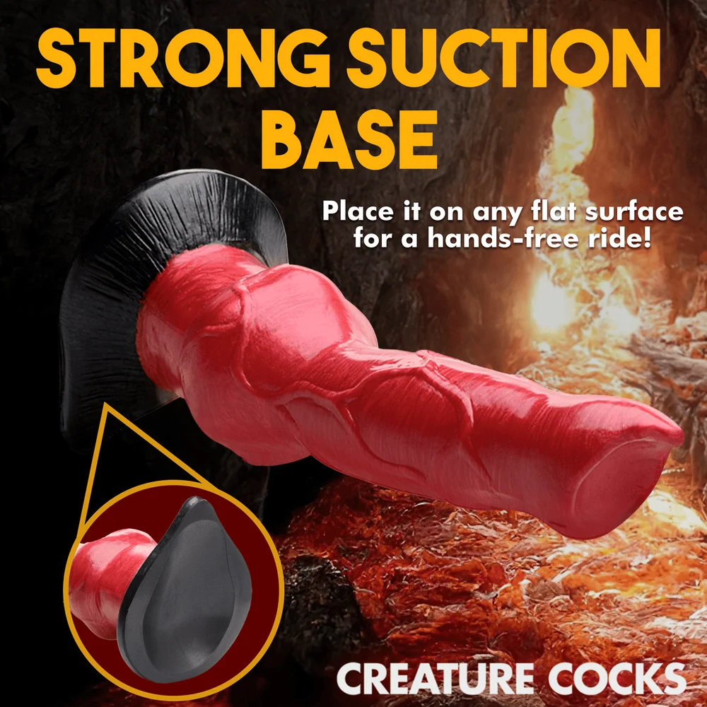 Creature Cocks Hell-Hound Canine Silicone Dildo with Suction Base