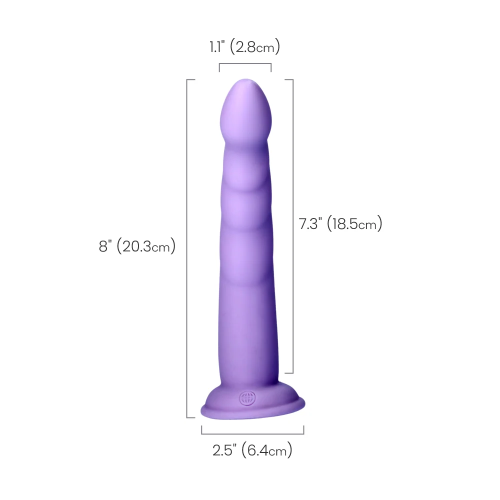 Dillio Platinum Slim Seven Silicone Dildo with Suction Cup