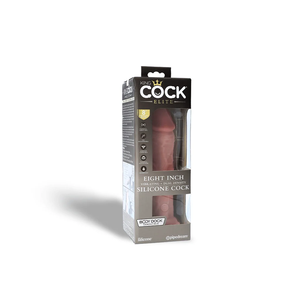 King Cock Elite Dual Density Vibrating Silicone Cock