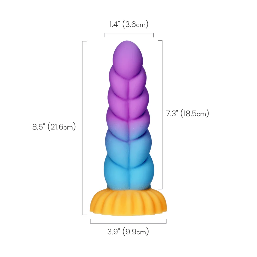 Creature Cocks Unicorn Horn Silicone Dildo with Suction Cup