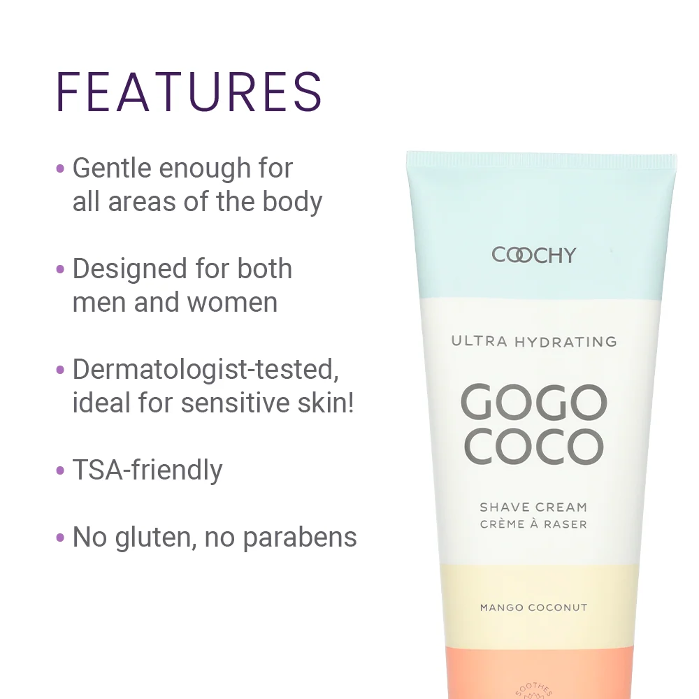Coochy Ultra Shave Cream Mango Coconut 8.5oz Hydrating Shave Cream