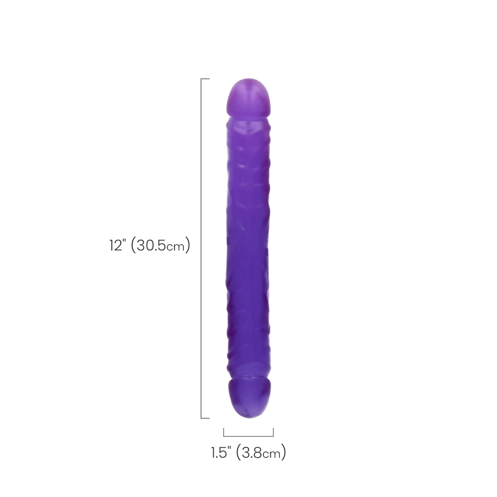 Doc Johnson Crystal Jellies Jr Double Dong Soft Flexible 10 Inch Classic