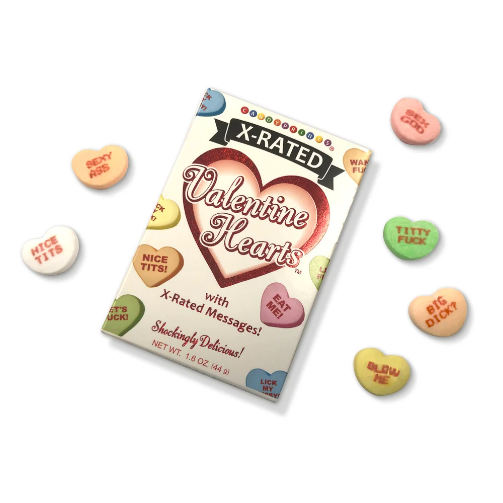 Little Genie X-Rated Valentines Candy Hearts with Risqué Messages