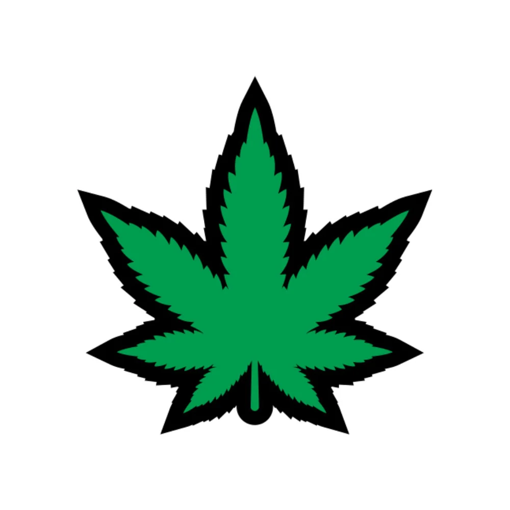 Green Marijuana Leaf Enamel Lapel Pin by WOOD ROCKET