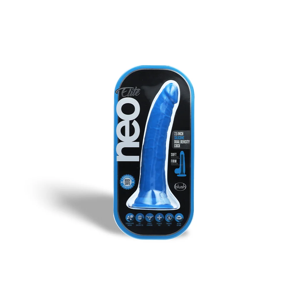 Neo Elite 7.5 Inch Silicone Dual Density Cock with Suction Cup