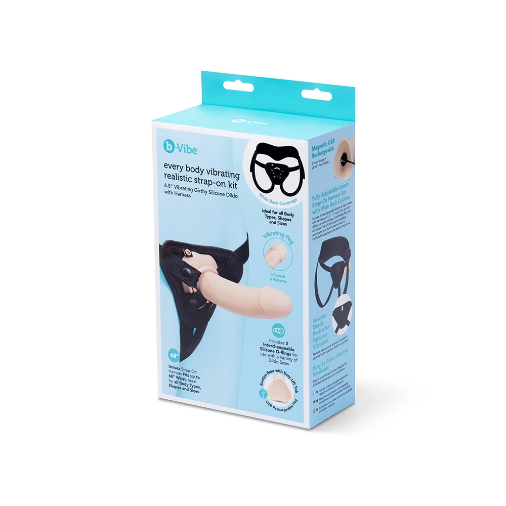 B-Vibe Every Body 震动仿真束带式假阳具套装