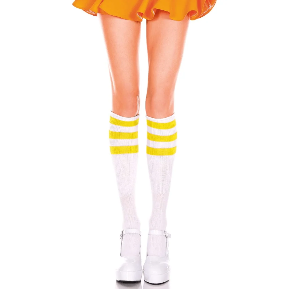 Music Legs Acrylic Knee-High Retro Stockings for Costumes and Casual Looks