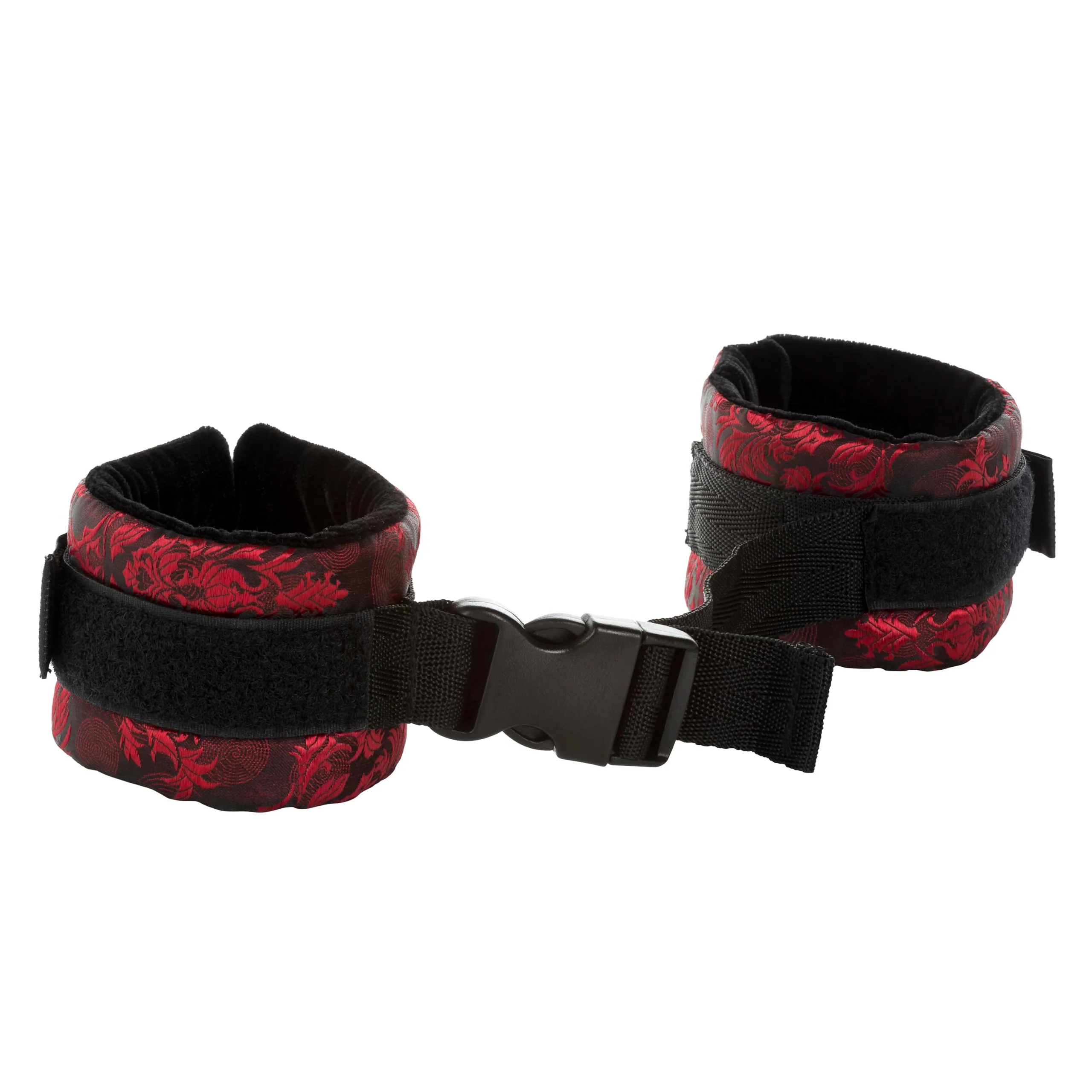 Scandal® Control Cuffs in Red and Black Brocade for Wrists or Ankles