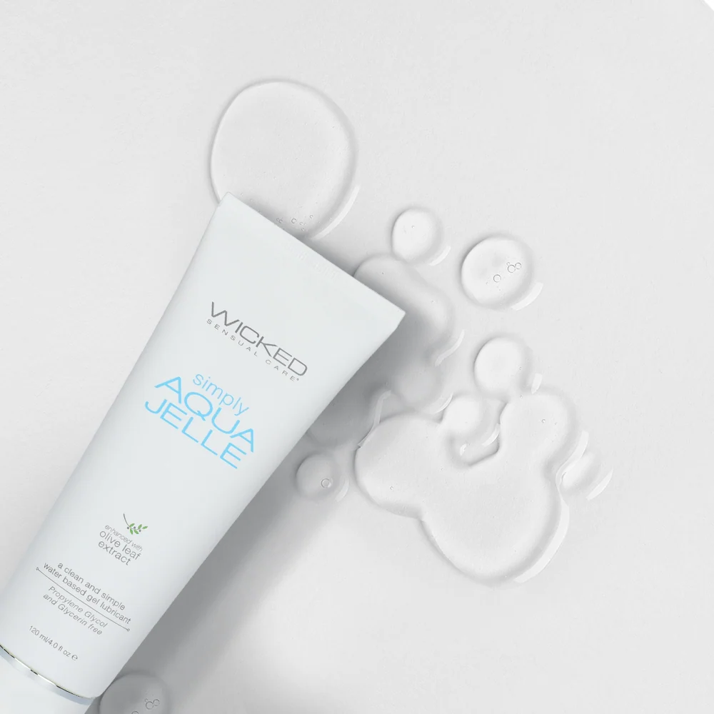 Wicked Simply Aqua Jelle 4oz Water Based Lubricant