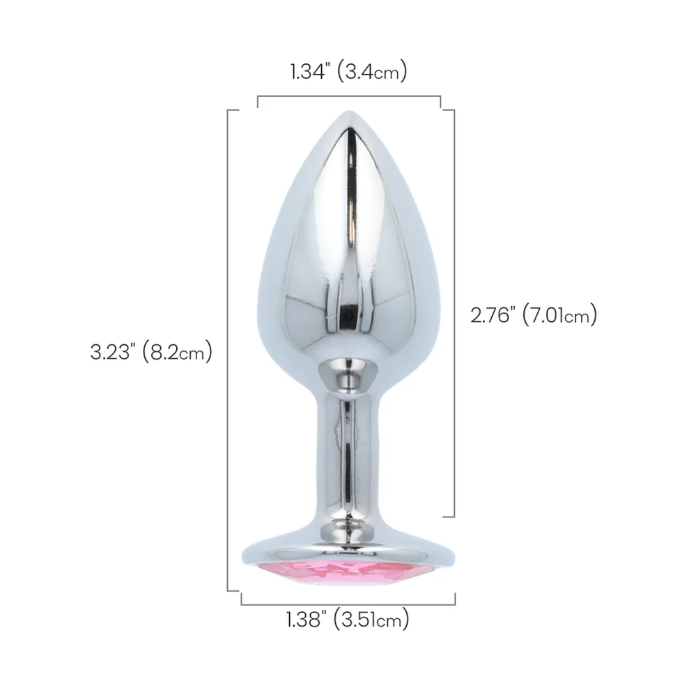 Booty Sparks Gem Anal Plug in Weighted Silvery Aluminum