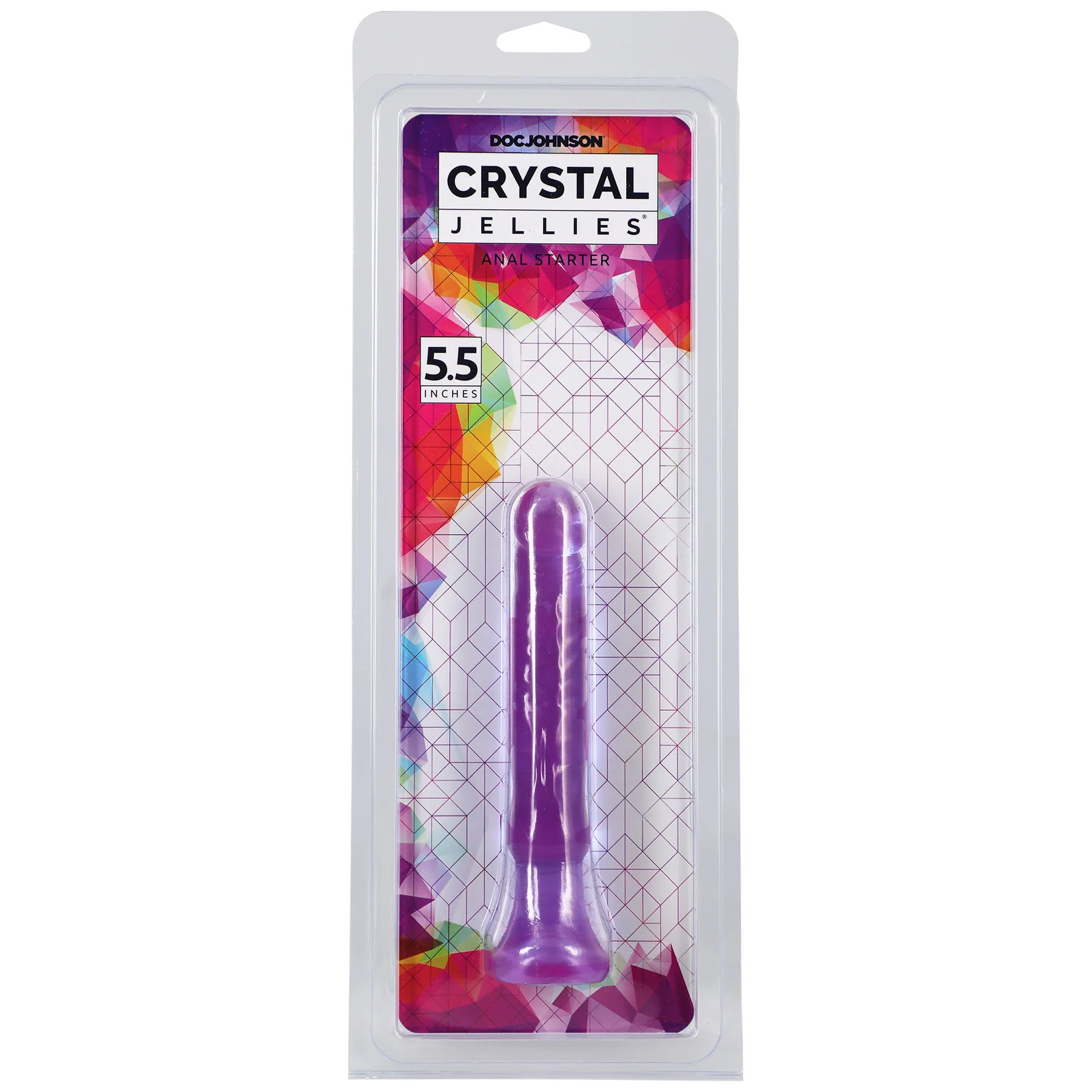 Doc Johnson Crystal Jellies 6 Inch Anal Starter in Pink, Clear or Purple