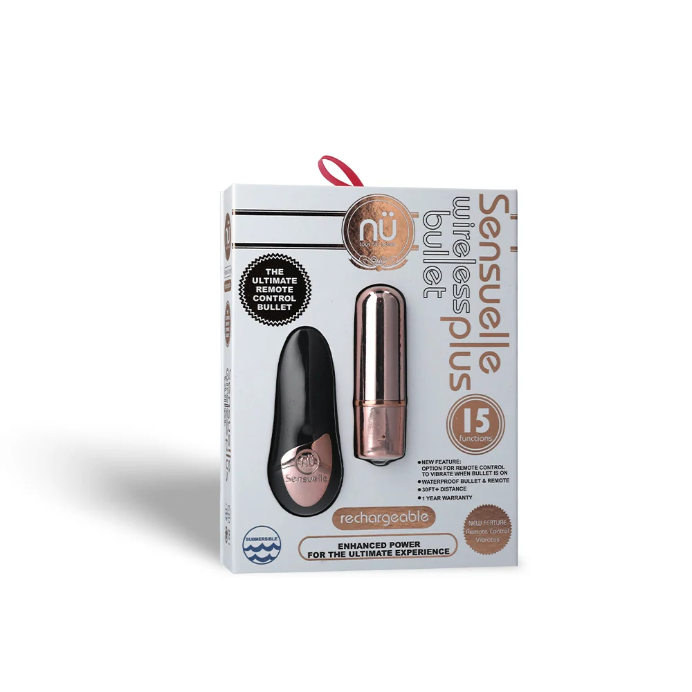 Nu Sensuelle Remote Bullet Plus Rose Gold Vibrator with Vibrating Remote