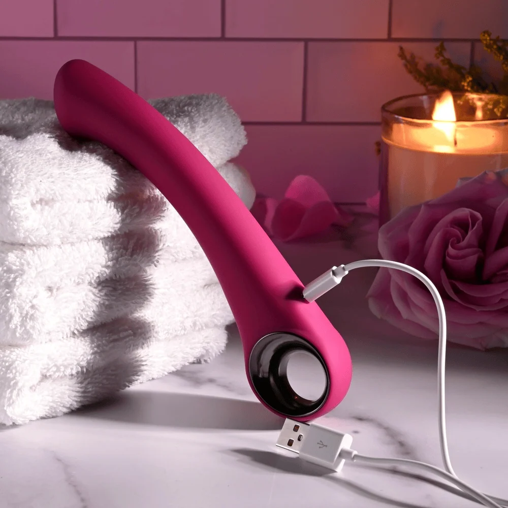 Evolved Pleasure Curve Pink G-Spot Vibrator with Flexible Shaft