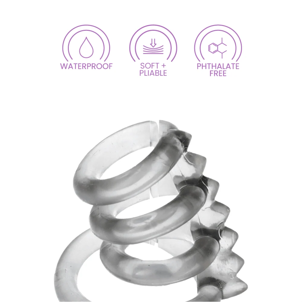 Dr. Joel Kaplan® Support Master® Triple Smooth Cock Rings and Sleeves
