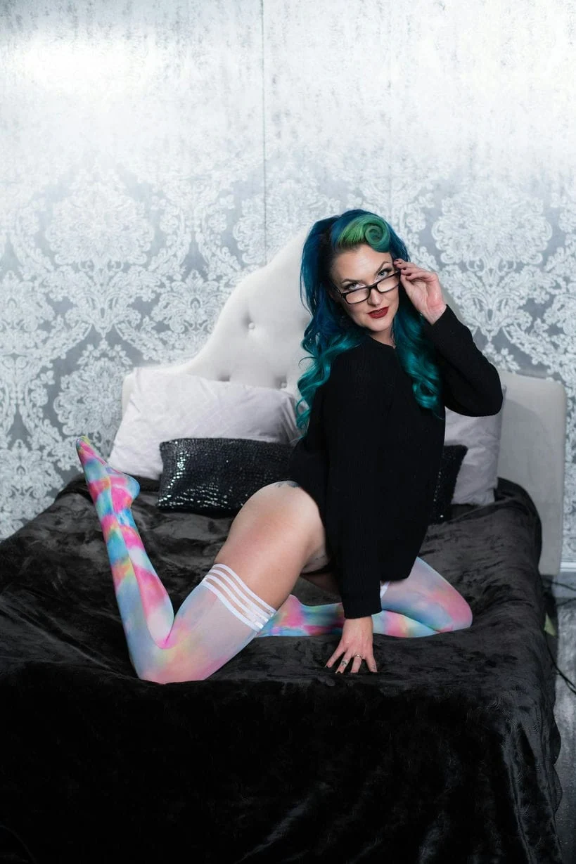 Kix'ies Camo Print Thigh High Stockings With No-Slip Grip