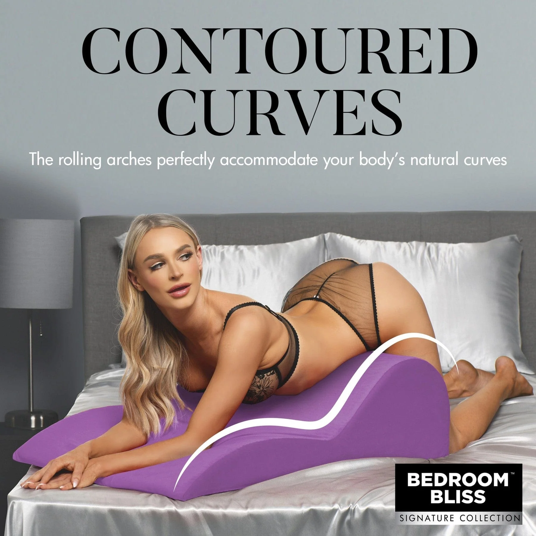 Bedroom Bliss Contoured Love Cushion High-Density Foam Pillow