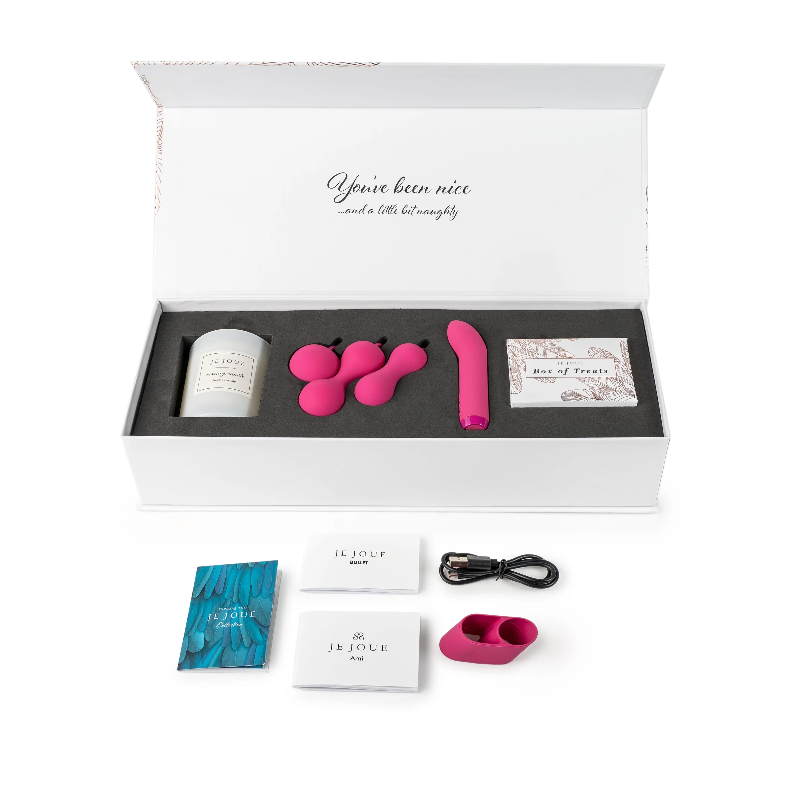Je Joue The Naughty & Nice Collection Gift Box in Fuchsia