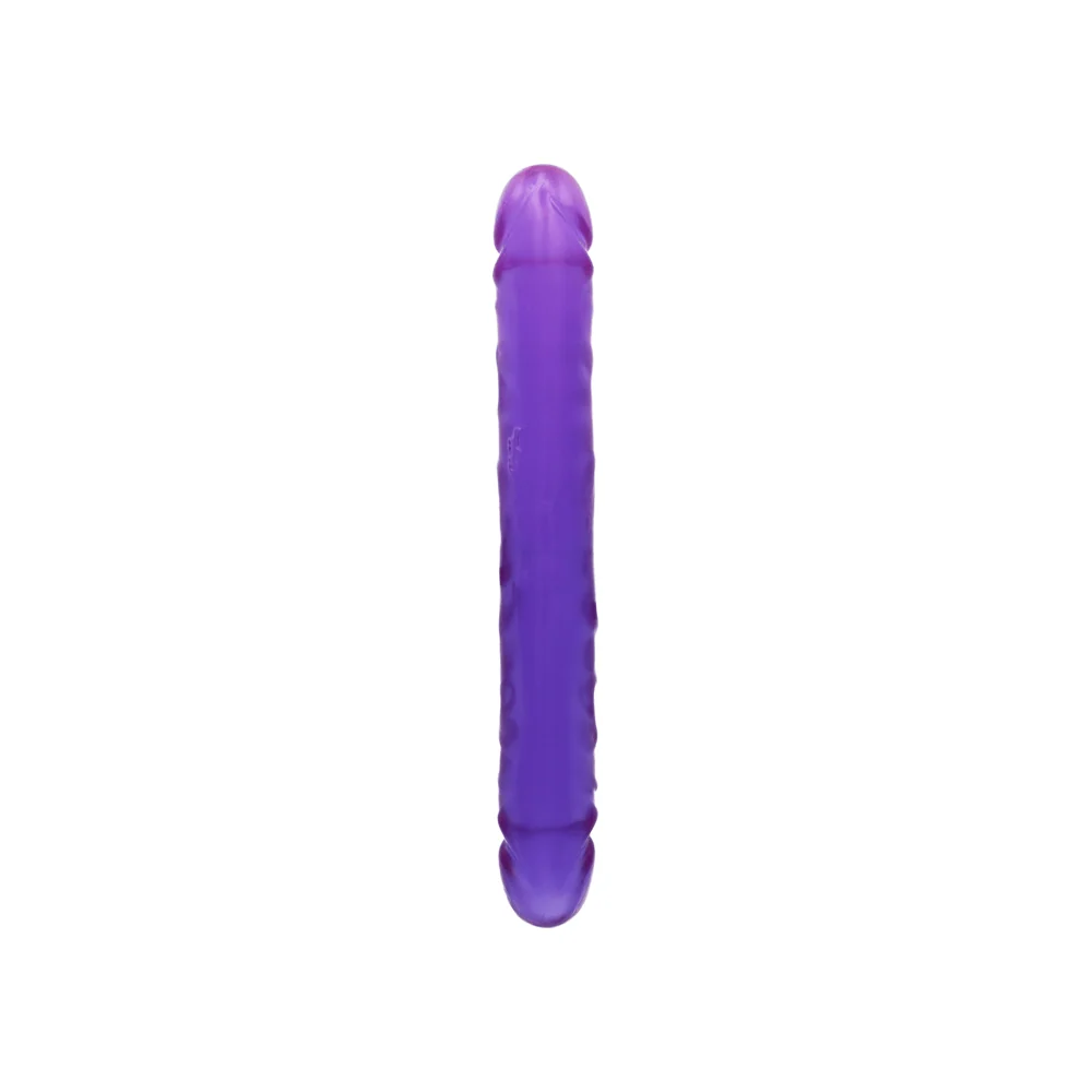 Doc Johnson Crystal Jellies Jr Double Dong Soft Flexible 10 Inch Classic