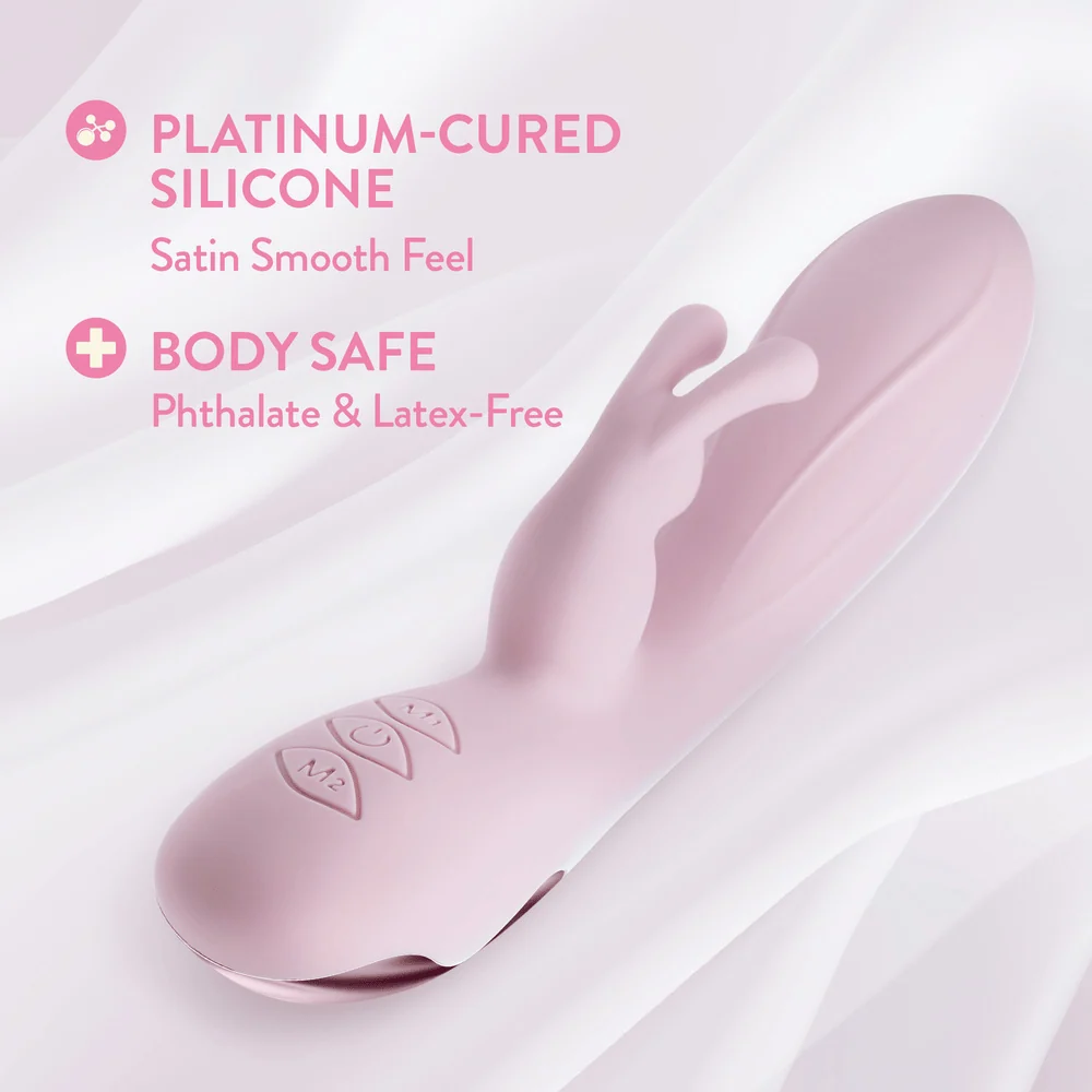 Blush Morgan Pink Rabbit Vibrator with Dual Vibration Points