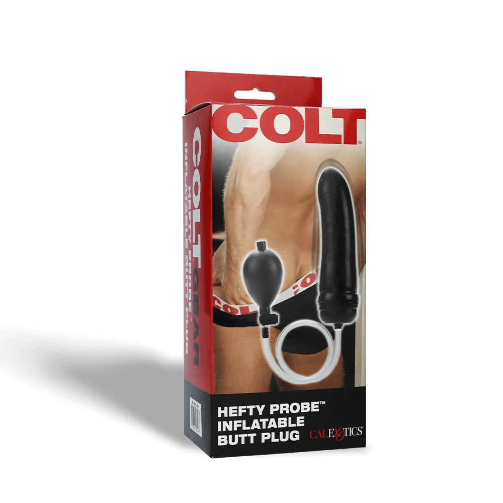 COLT® Hefty Probe™ Inflatable Butt Plug in Black Latex