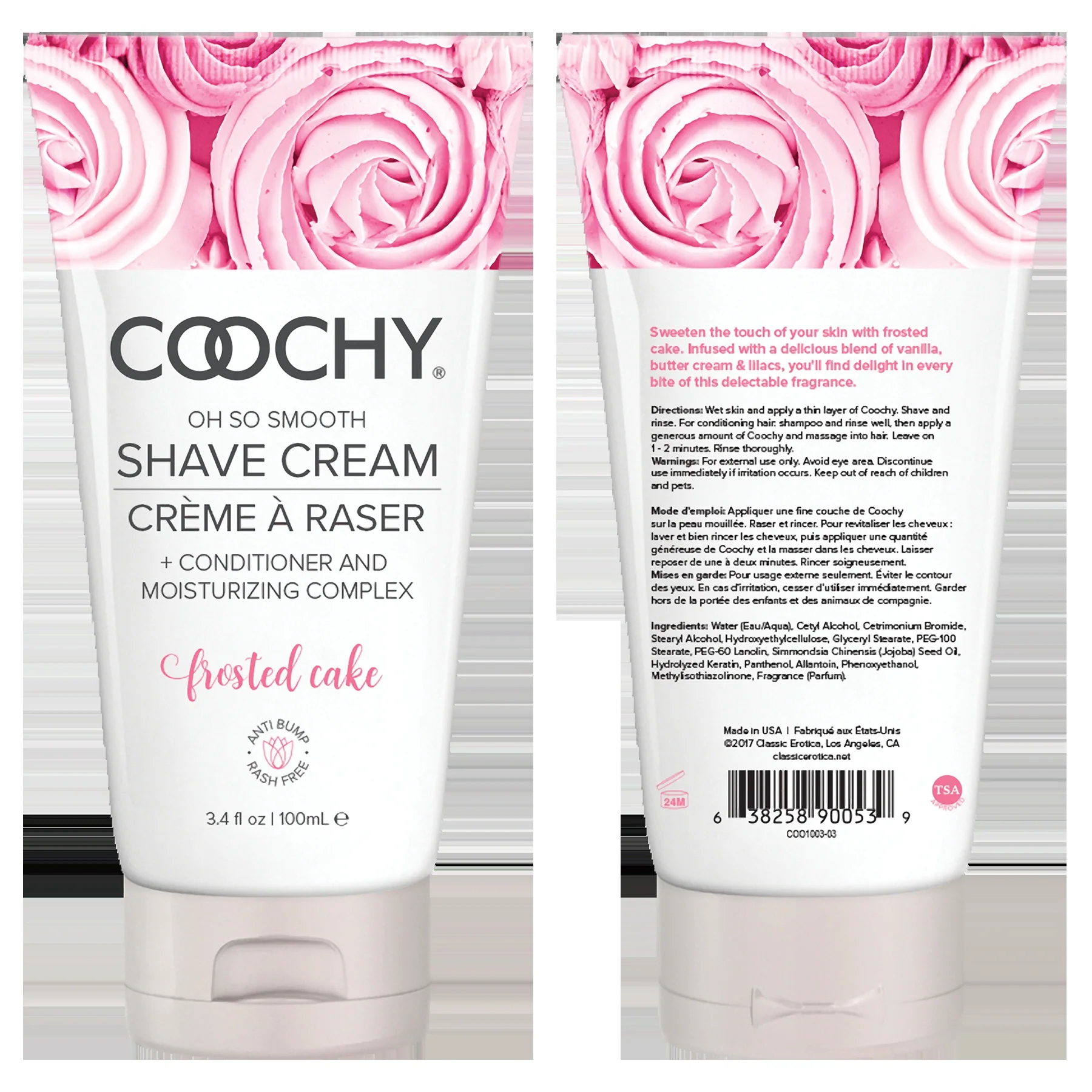 Coochy 剃毛膏 磨砂蛋糕香型 含香草、奶油和丁香花