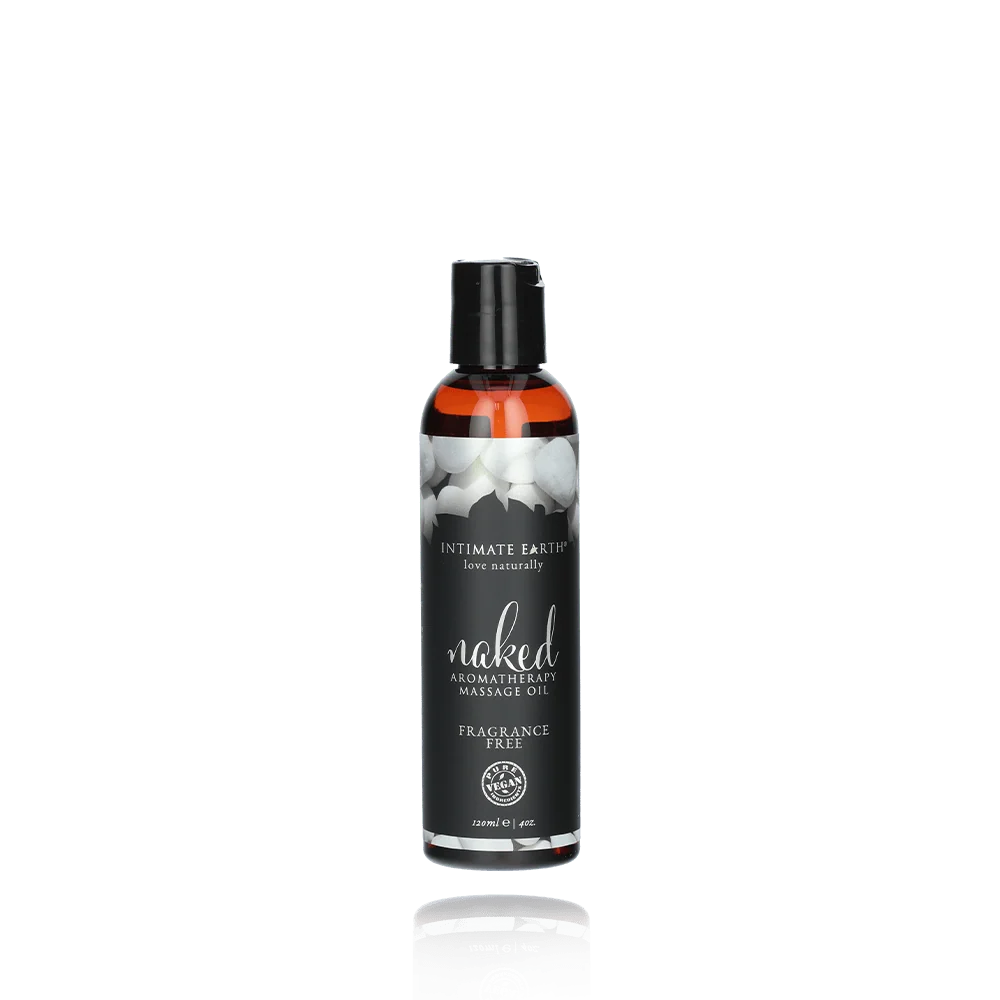 Intimate Earth Massage Oil in Fresh Cut Grass Scent