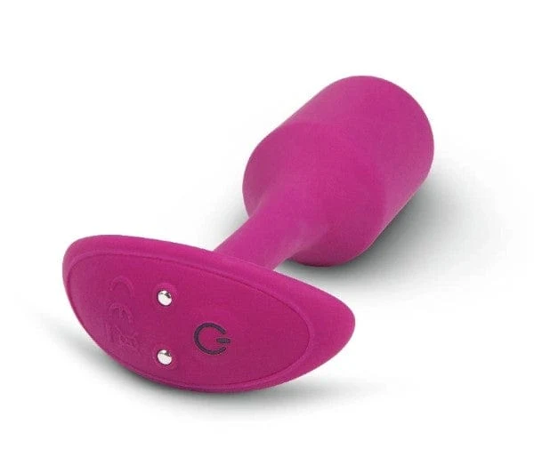 B-Vibe Vibrating Snug Plug 2 in Rose Silicone Body-Safe Anal Plug