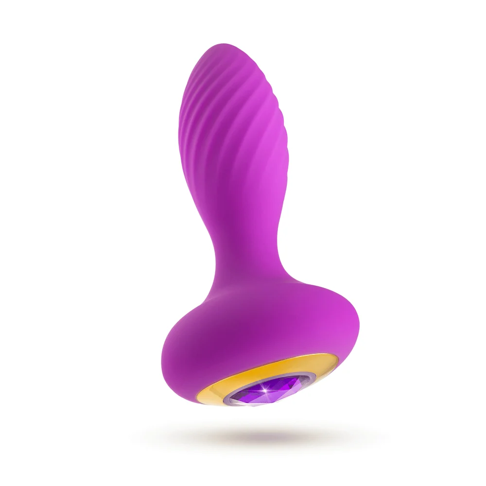 Blush Oh My Gem Charm Anal Plug with Glowing Amethyst Base