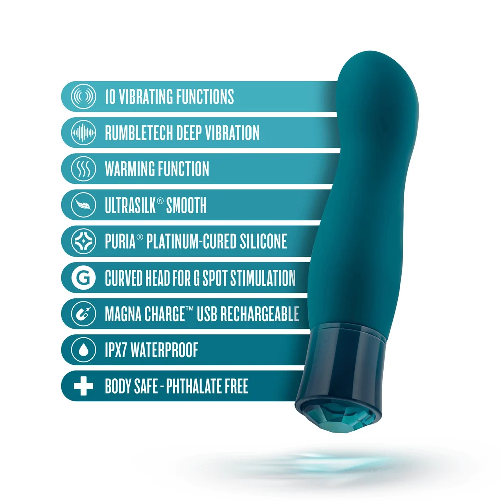 Blush Oh My Gem Fierce Blue Topaz Warming Bullet Vibrator