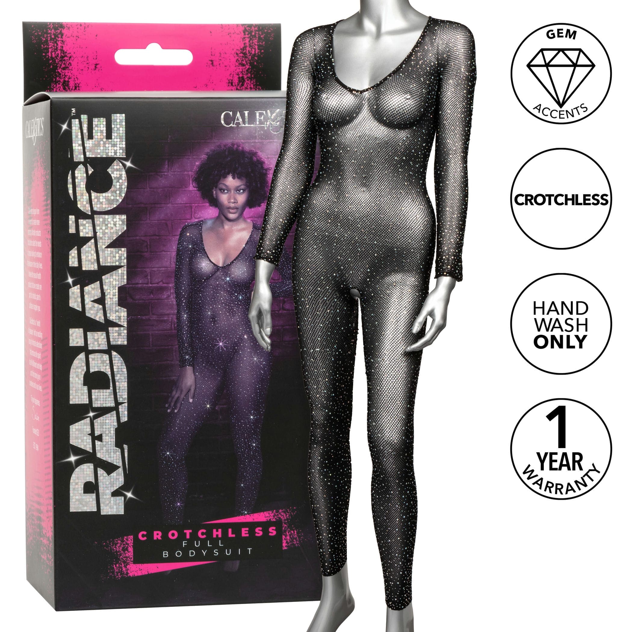 Radiance Crotchless Full Body Suit Stretch Mesh Bodysuit