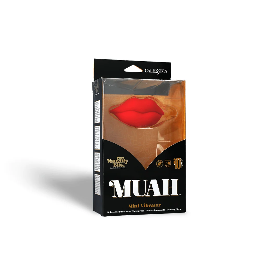 Naughty Bits® MUAH™ Rechargeable Silicone Mini Vibrator with 10 Functions