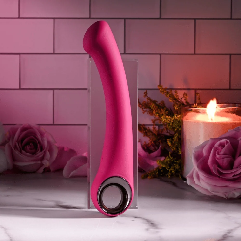 Evolved Pleasure Curve Pink G-Spot Vibrator with Flexible Shaft