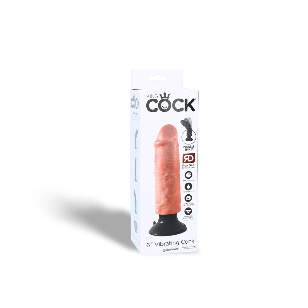 King Cock Vibrating Dildo Posable Waterproof Suction Cup