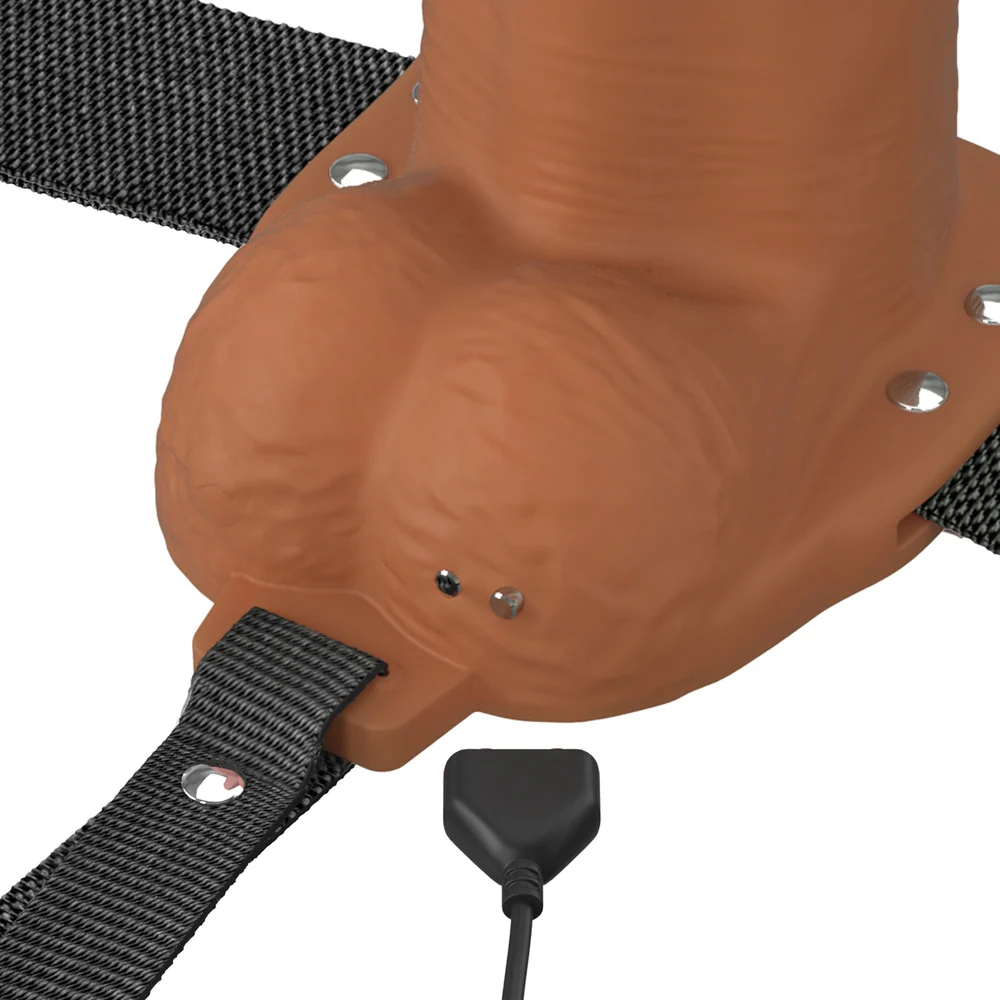 Fantasy X-Tensions Elite 7 Inch Vibrating Hollow Silicone Strap-On