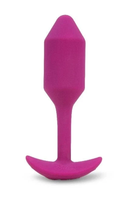 B-Vibe Vibrating Snug Plug 2 in Rose Silicone Body-Safe Anal Plug