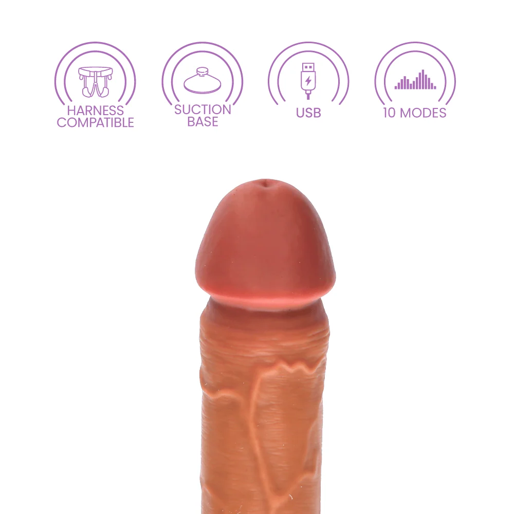 King Cock Elite Dual Density Vibrating Silicone Cock