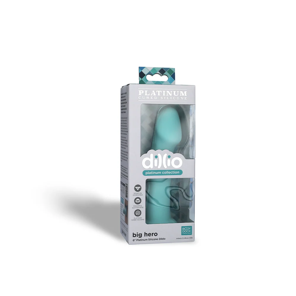Dillio Platinum Big Hero 硅胶假阳具（带吸盘底座）