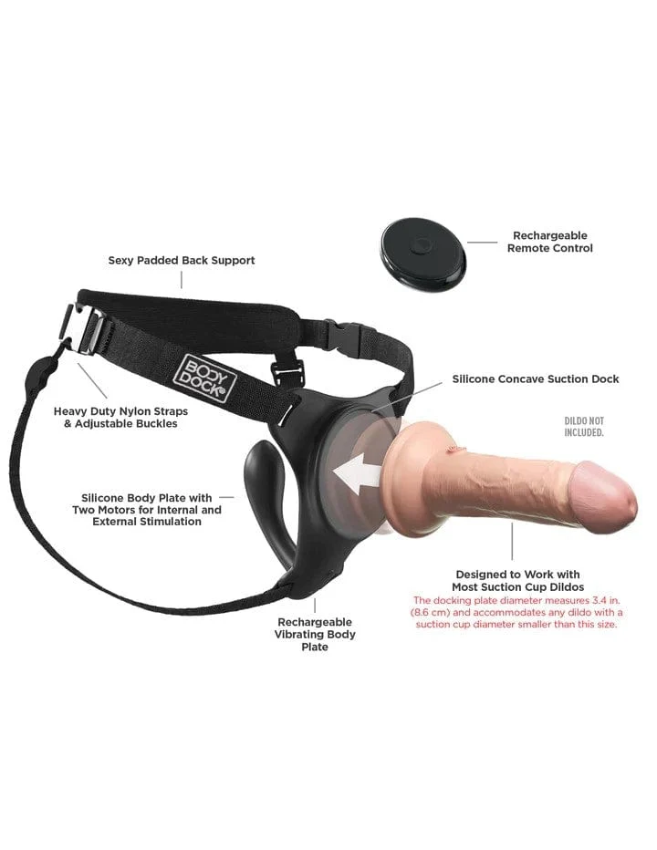 Pipedream Body Dock G-Spot Pro Harness With Dual Motors and Remote