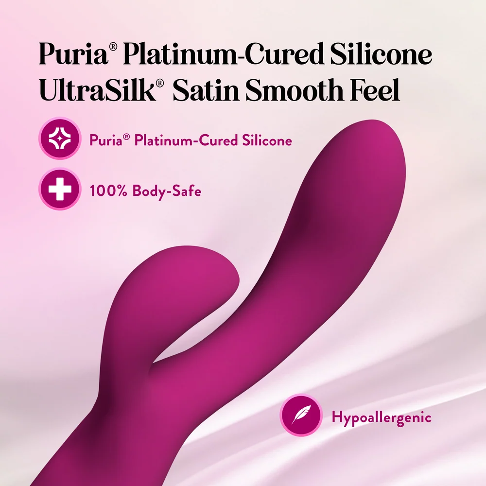 Blush Quinn Warming Rabbit Vibrator with 10 Vibration Modes