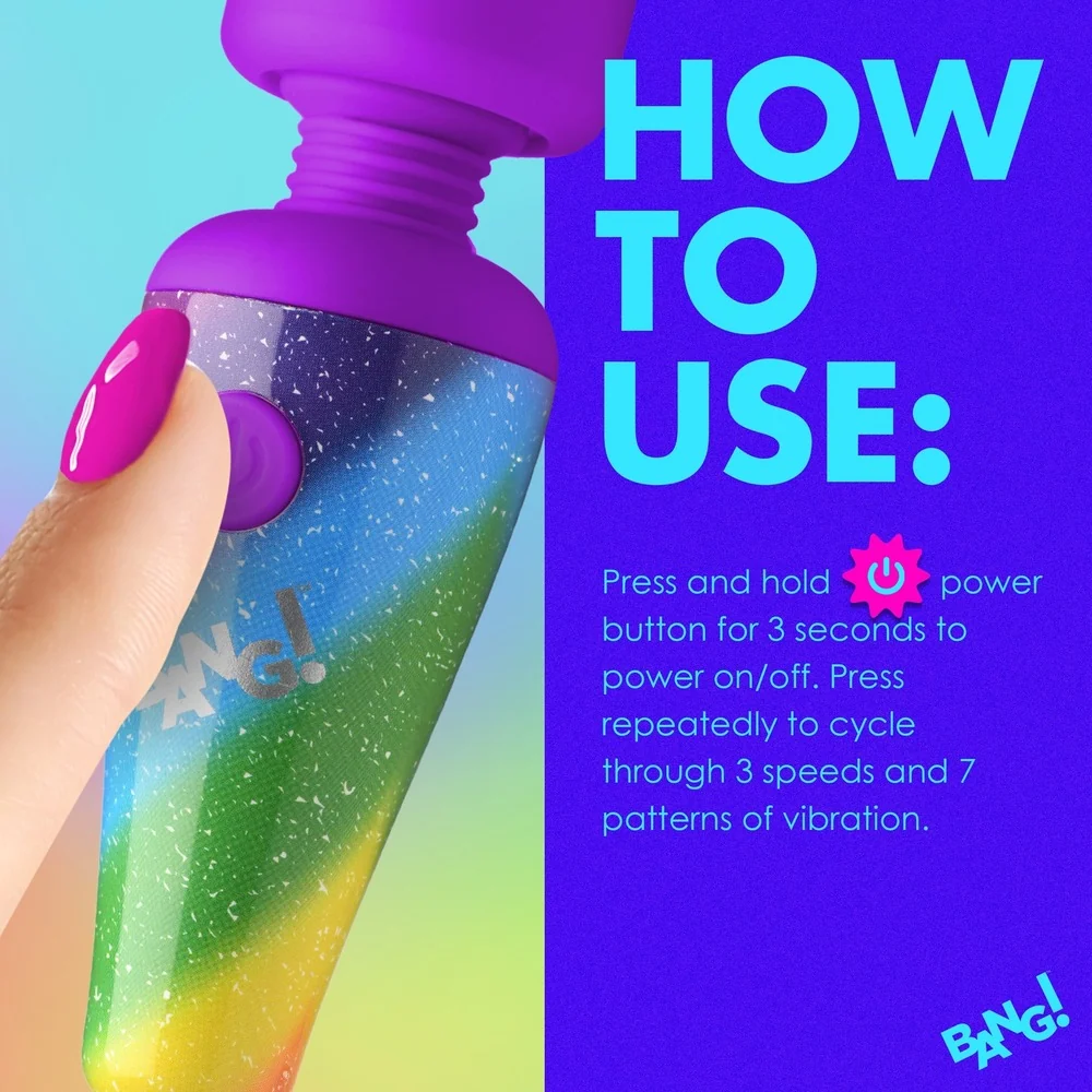 Bang! Rainbow Mini Massage Wand Vibrator
