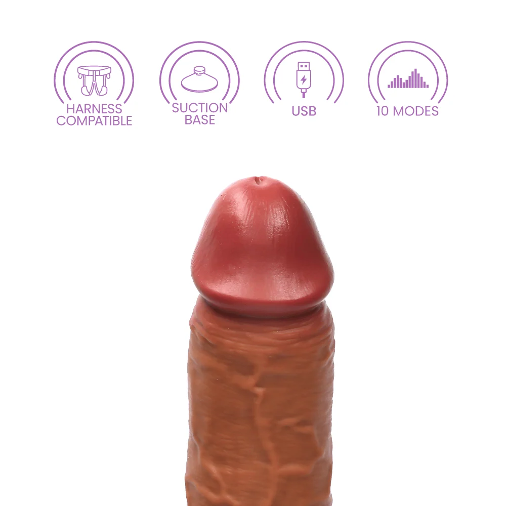 King Cock Elite Dual Density Vibrating Silicone Cock