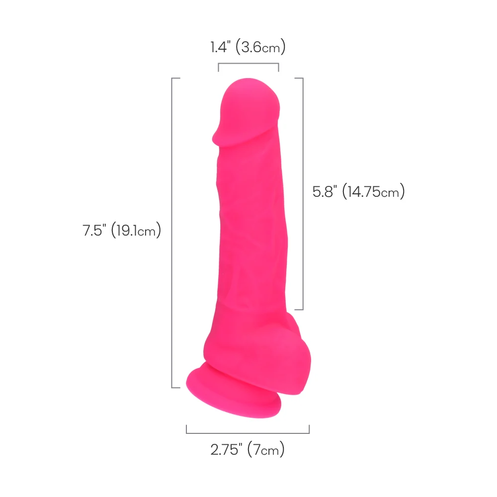 Neo Elite 8 Inch 双密度硅胶假阳具（带睾丸和吸盘）