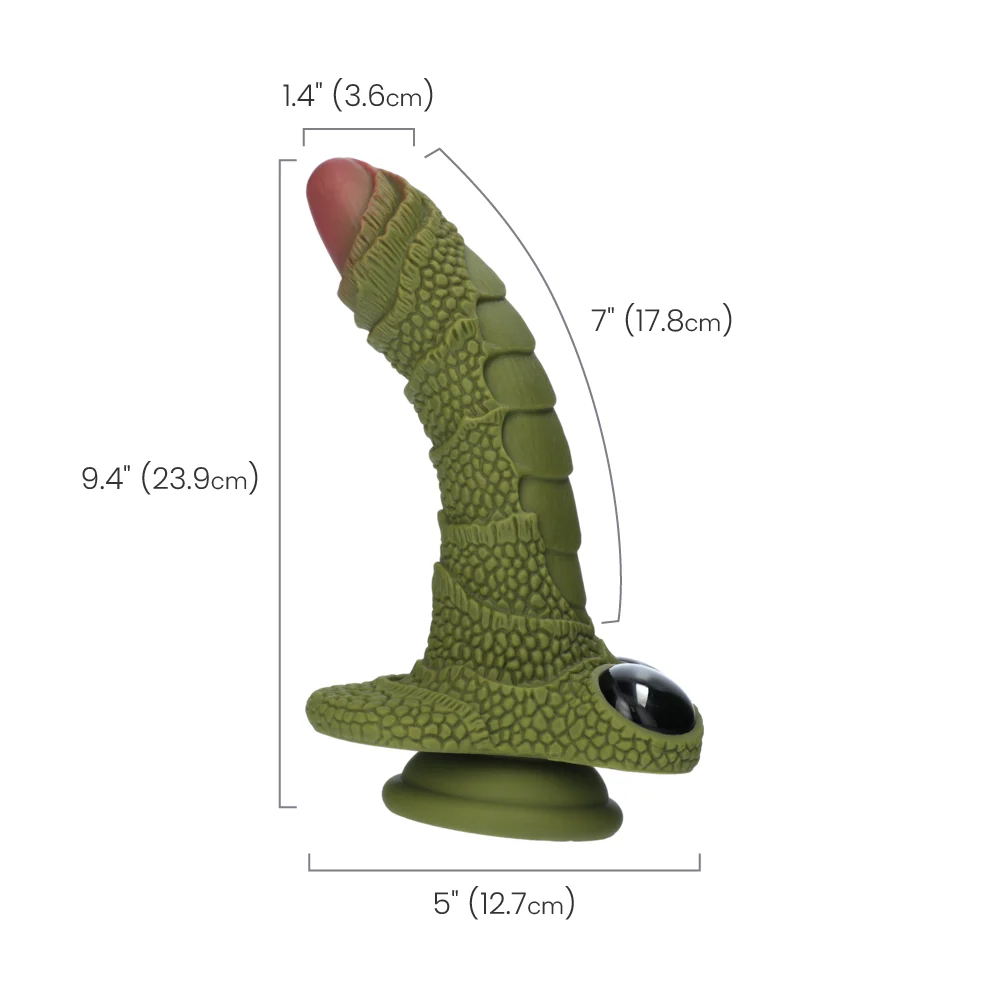 Creature Cocks Swamp Monster 绿色鳞片硅胶假阳具