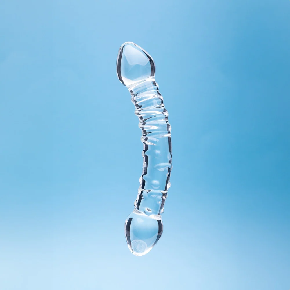 Clarity Celestial Bliss 5.9-Inch Double-Ended Glass Dildo for Solo or Couples