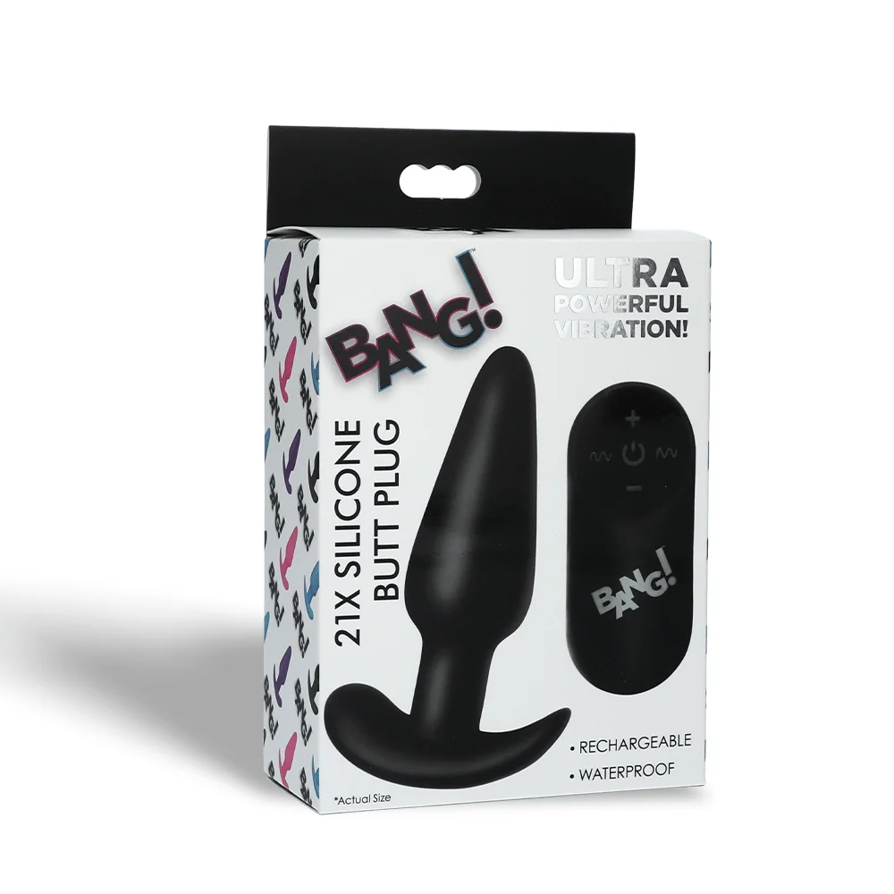 Bang! Remote Control Silicone Butt Plug with 7 Vibration Functions