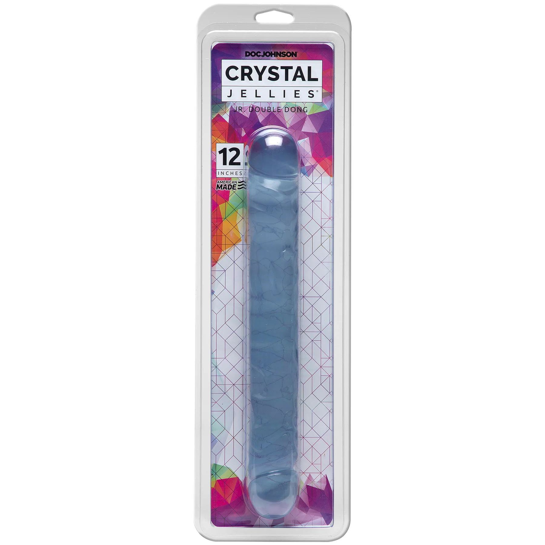 Doc Johnson Crystal Jellies Jr Double Dong Soft Flexible 10 Inch Classic