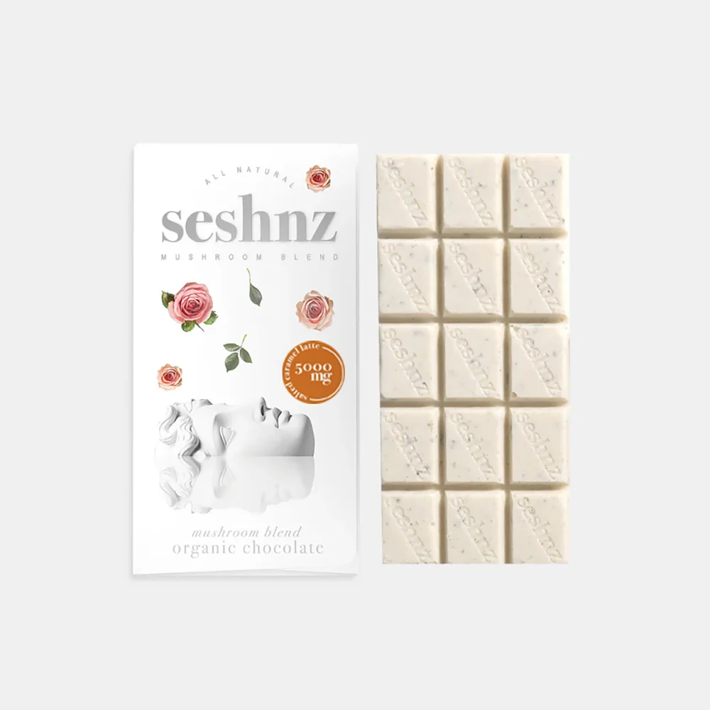 Seshnz Mushroom Blend Chocolate Bar 5000mg in Three Flavors